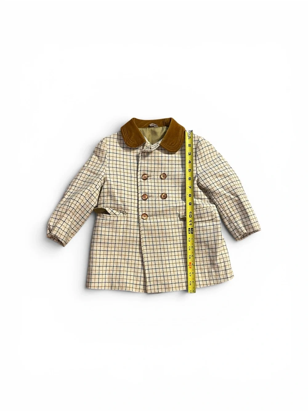 Vintage 50s/60s toddler plaid pea coat